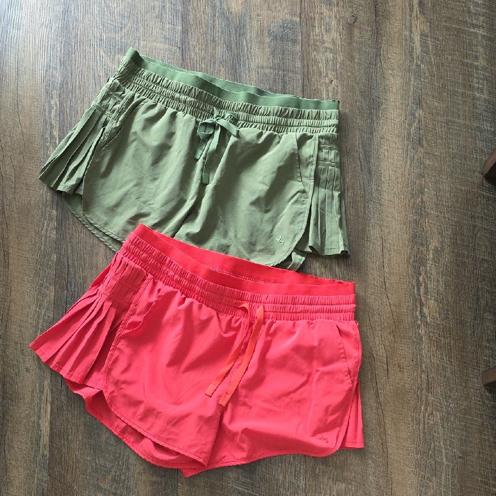 Green and Pink Athletic Shorts